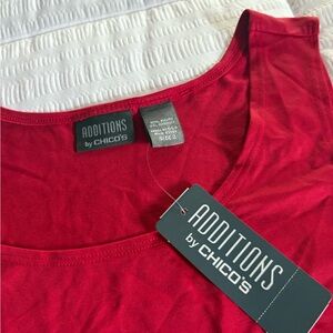 Chico's Additions Bold Red Blouse